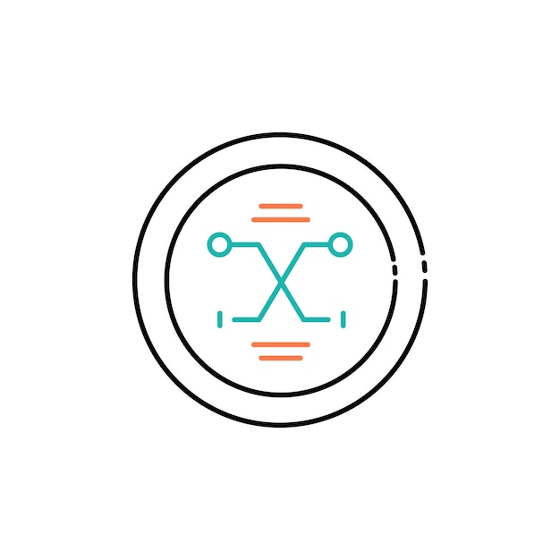 Lógica difusa Sistemas difusos Ilustración vectorial Diseño de íconos
