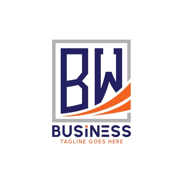Lógico de negocios de BW Lógico moderno de BW para la marca corporativa Lógico del éxito de crecimiento de BW