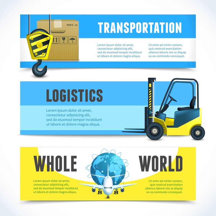 Vector logística banners horizontales
