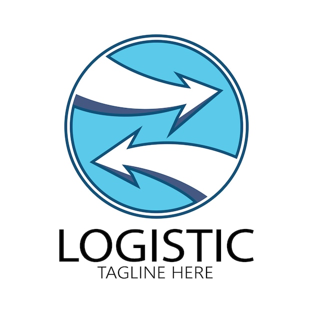 Logística logo icono ilustración vector diseño distribución símbolo entrega de bienes economía finanzas