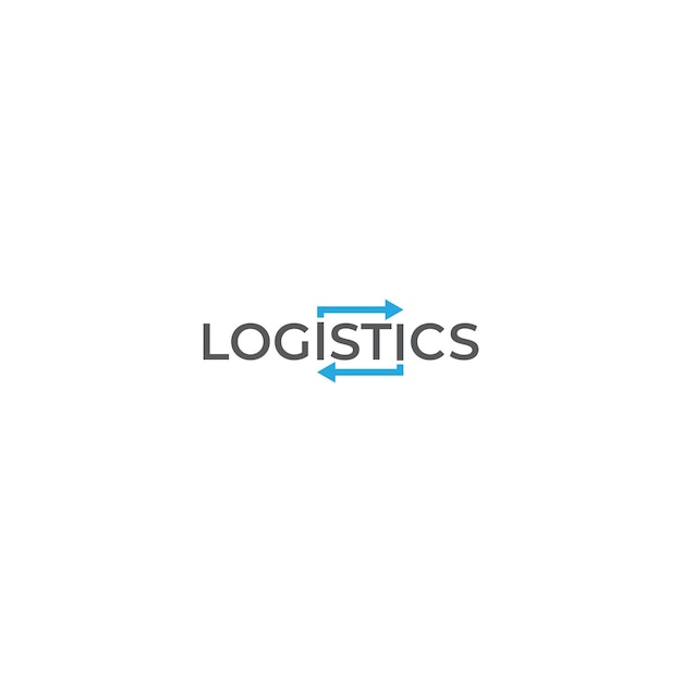 Logística con marketing de red de entrega de flecha Plantilla de logotipo de icono de contorno vectorial
