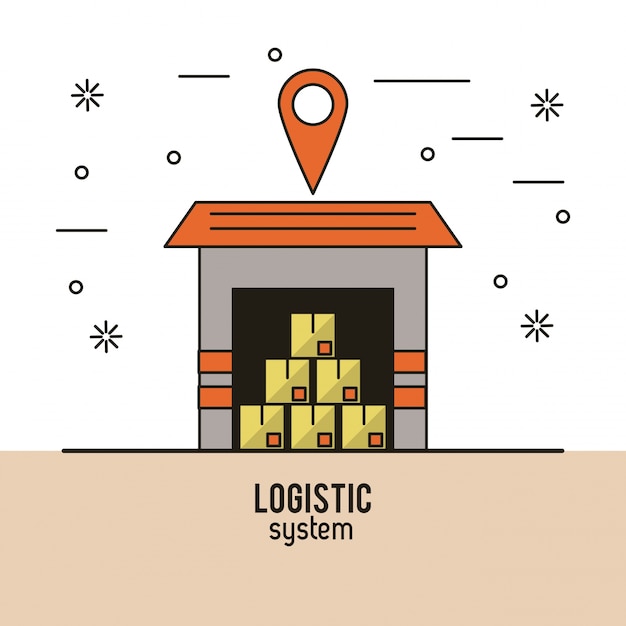 Logística y sistema de entrega infografía