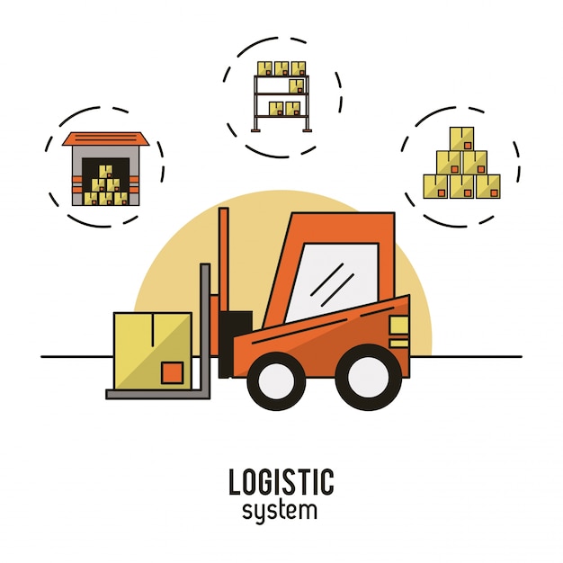 Logística y sistema de entrega infografía