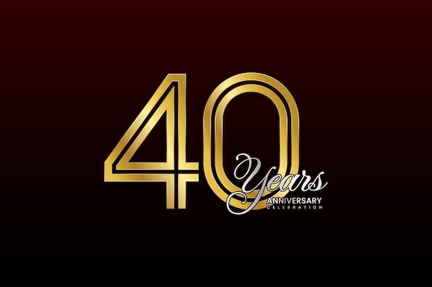 Logo del 40 aniversario con número dorado y texto plateado