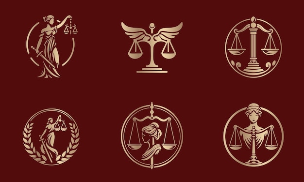 Logo de abogado vector logotipos de abogados justicia elegante moderno