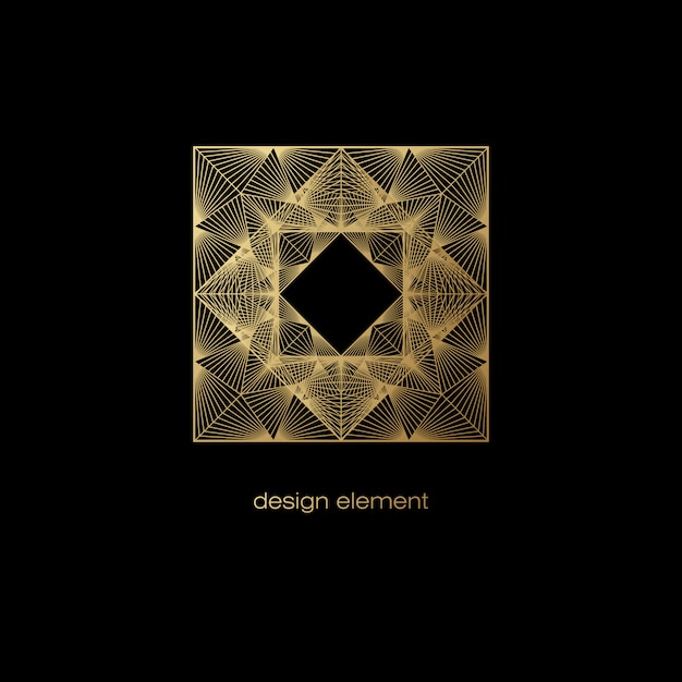 Logo abstracto dorado