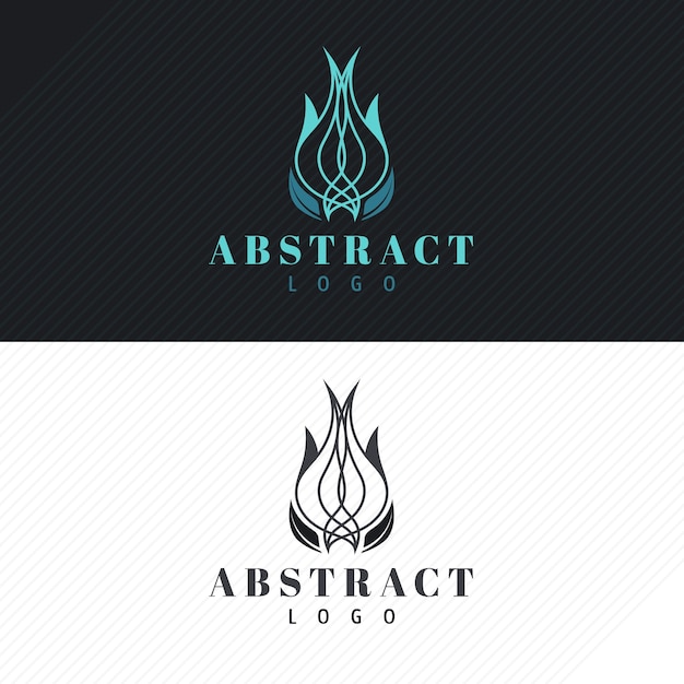 Vector logo abstracto en dos versiones