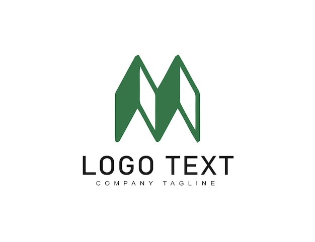 Logo abstracto con letra m