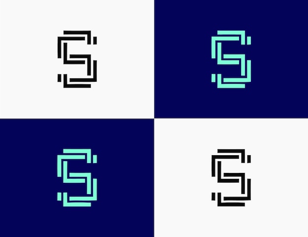 Logo abstracto con letra s