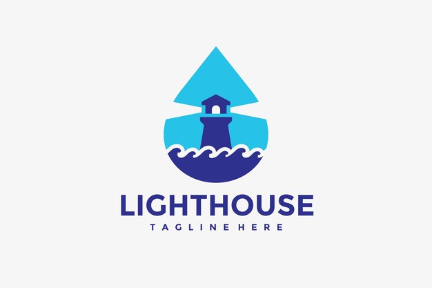 logo de agua de olas de faro