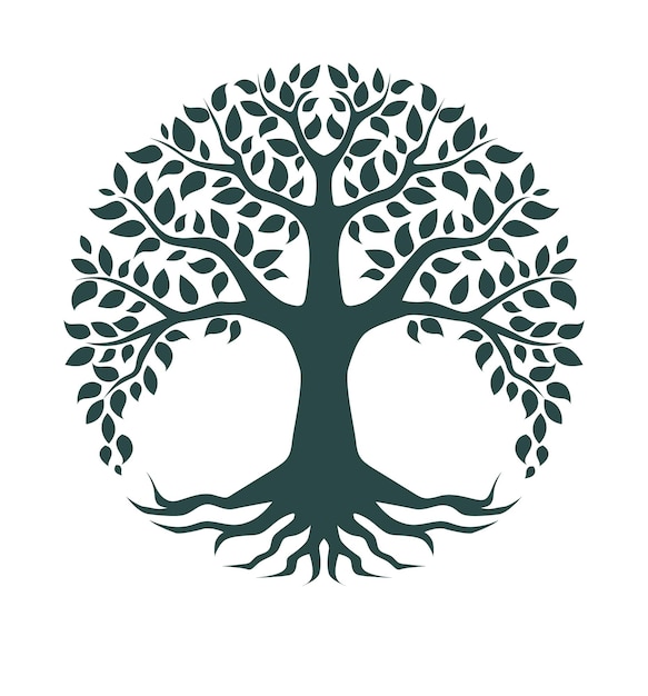 Un logo del árbol de la vida con el título 'árbol de la vida'