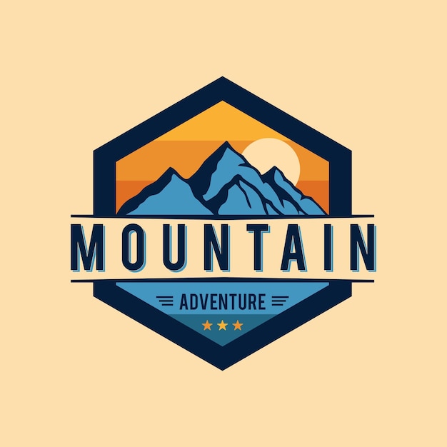 Un logo para una aventura en la montaña