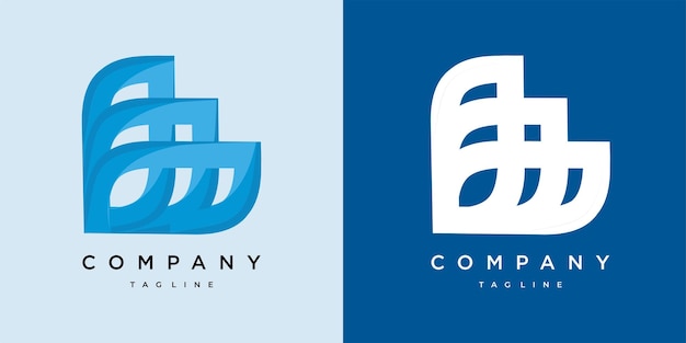 Vector un logo azul y blanco para una empresa llamada empresa