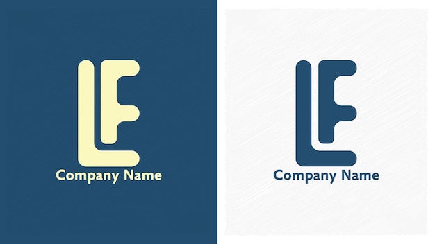 Un logo azul y blanco que dice logo LF