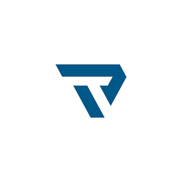 Un logo azul y blanco para tp.