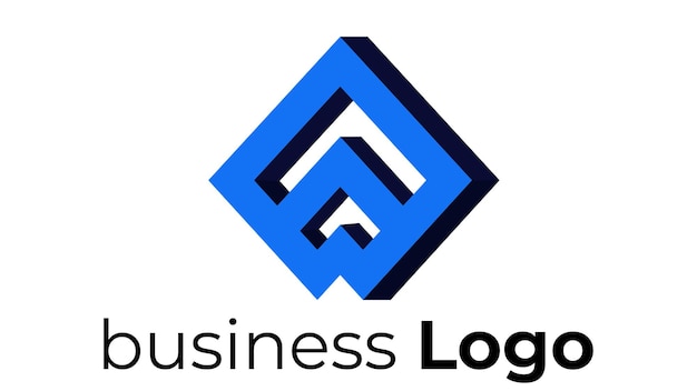 Vector un logo azul para una empresa de logística comercial.