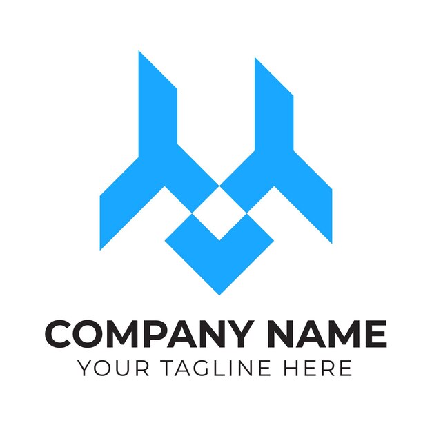 Un logo azul con la letra w en él