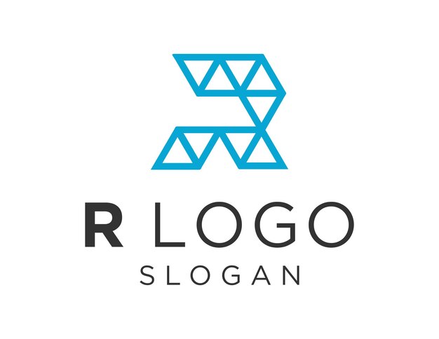 Un logo azul y negro que dice logo r.
