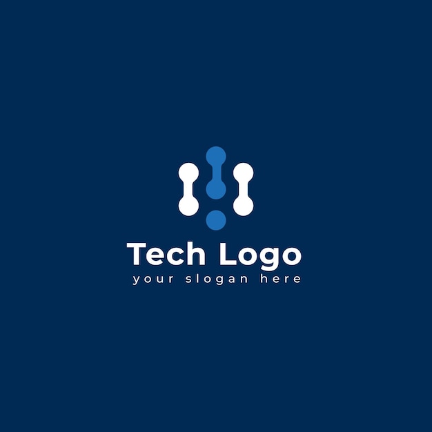 Un logo azul que dice logo tecnológico.