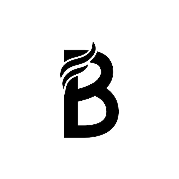 Un logo b en blanco y negro