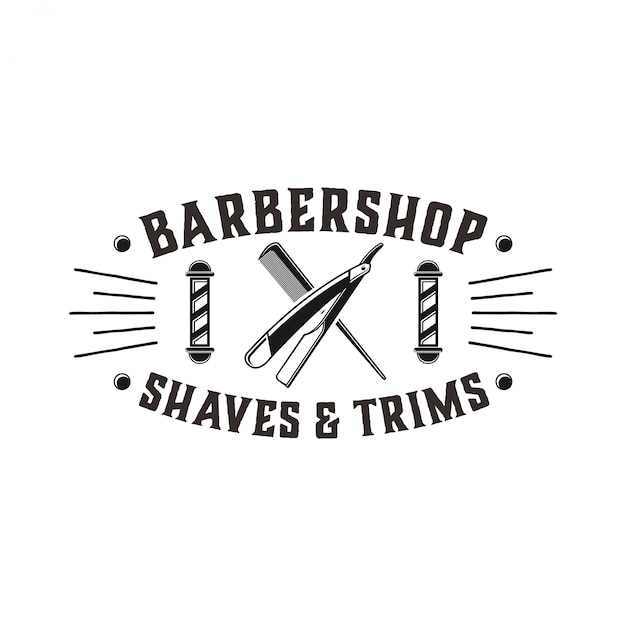 El logo para barbería con estilo vintage.