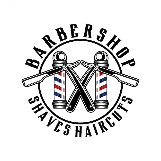 El logo para barbería con estilo vintage.