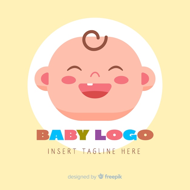 Logo de bebé en diseño plano