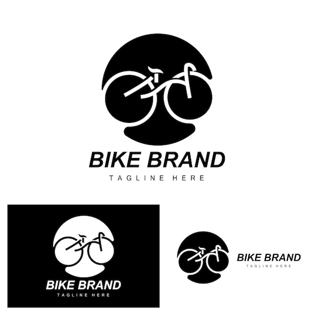 Logo Bicicleta Vehículo Vector Bicicleta Silueta Icono Diseño Simple Inspiración