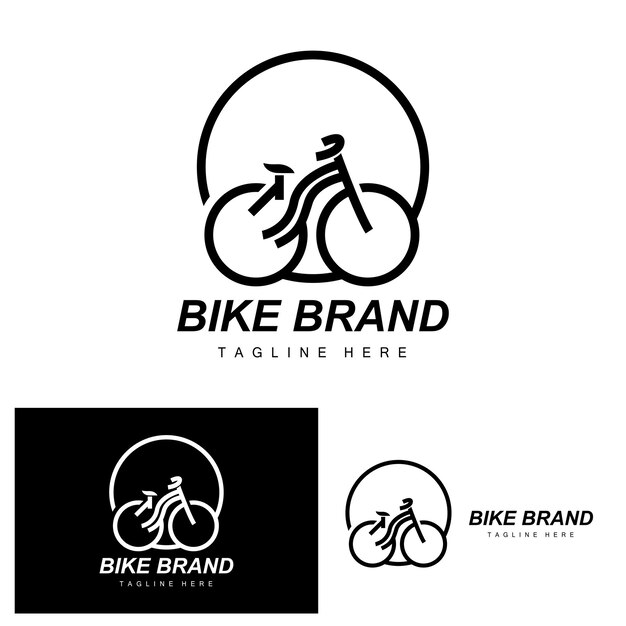 Logo Bicicleta Vehículo Vector Bicicleta Silueta Icono Diseño Simple Inspiración