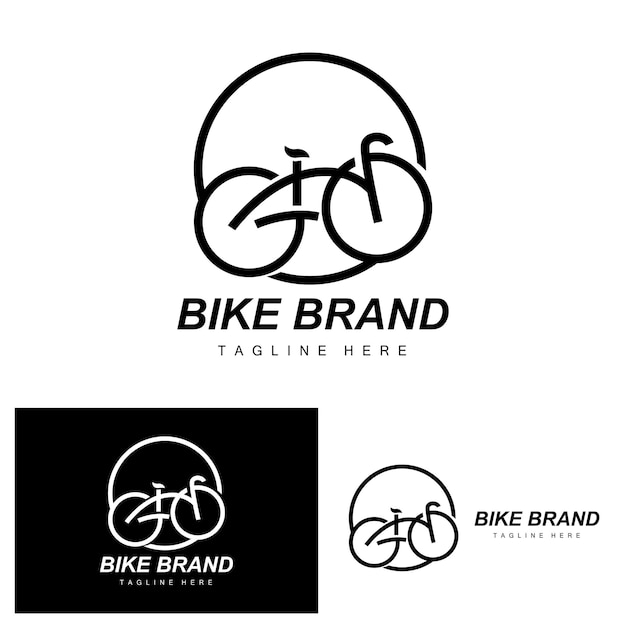 Logo Bicicleta Vehículo Vector Bicicleta Silueta Icono Diseño Simple Inspiración