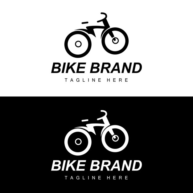 Logo Bicicleta Vehículo Vector Bicicleta Silueta Icono Diseño Simple Inspiración