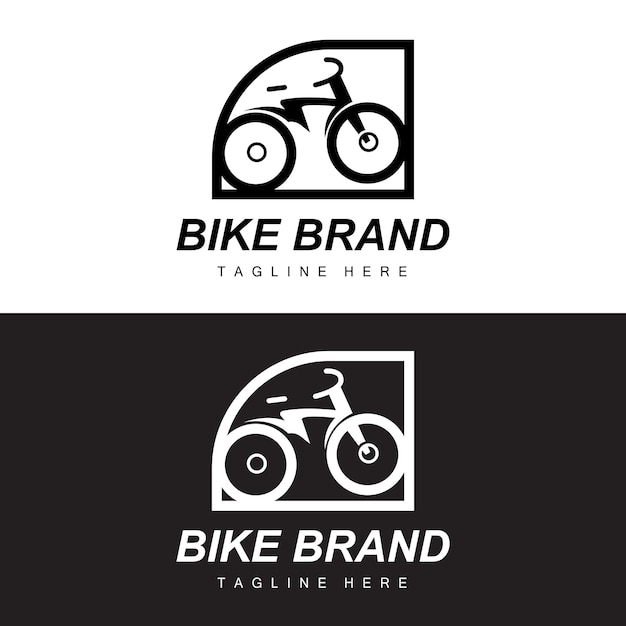 Logo Bicicleta Vehículo Vector Bicicleta Silueta Icono Diseño Simple Inspiración