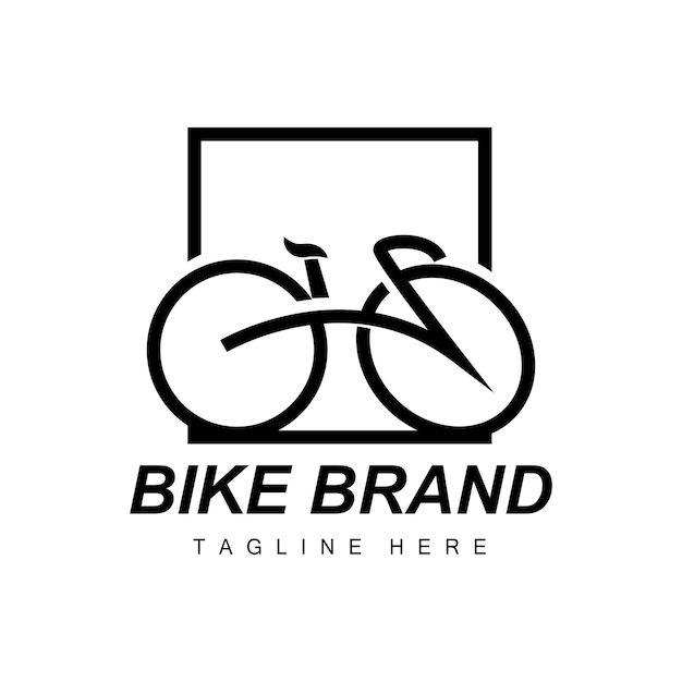 Logo Bicicleta Vehículo Vector Bicicleta Silueta Icono Diseño Simple Inspiración