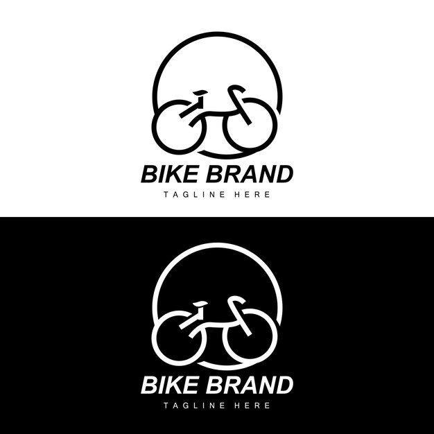 Logo Bicicleta Vehículo Vector Bicicleta Silueta Icono Diseño Simple Inspiración