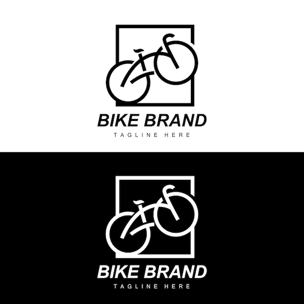 Logo Bicicleta Vehículo Vector Bicicleta Silueta Icono Diseño Simple Inspiración