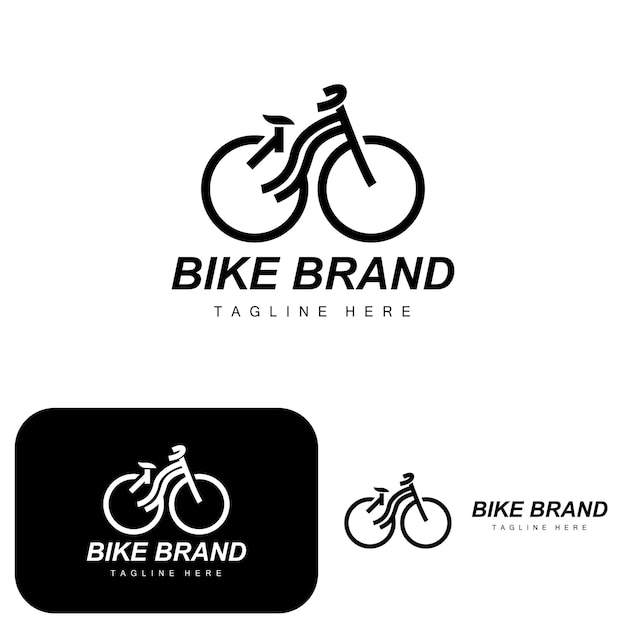 Logo Bicicleta Vehículo Vector Bicicleta Silueta Icono Diseño Simple Inspiración