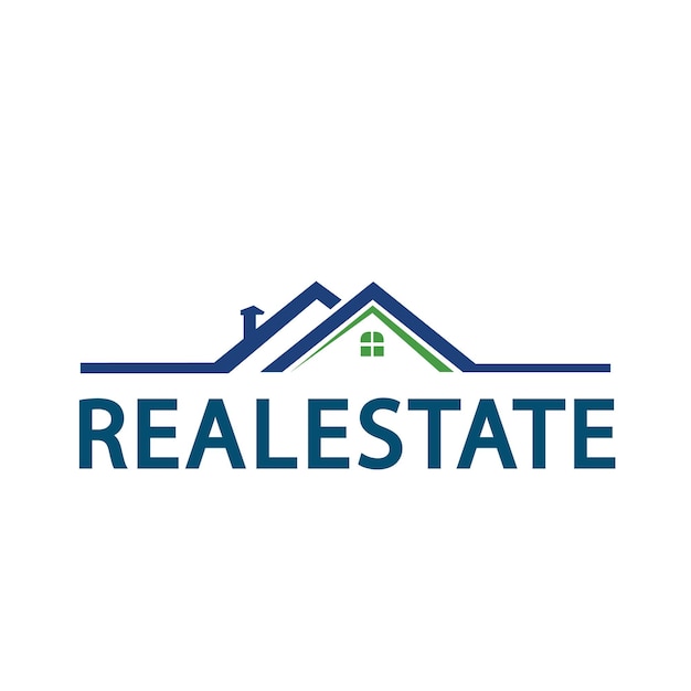 Un logo para bienes raíces que dice agentes inmobiliarios.