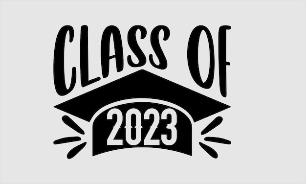 Un logo en blanco y negro de la clase 2023