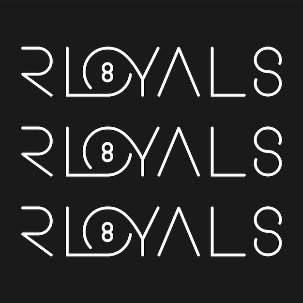 Un logo en blanco y negro para una compañía llamada royals.