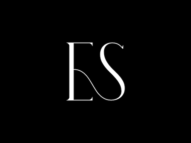 Un logo en blanco y negro para ess.