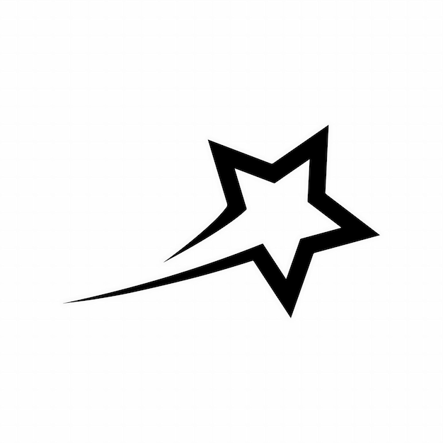 un logo en blanco y negro con una estrella