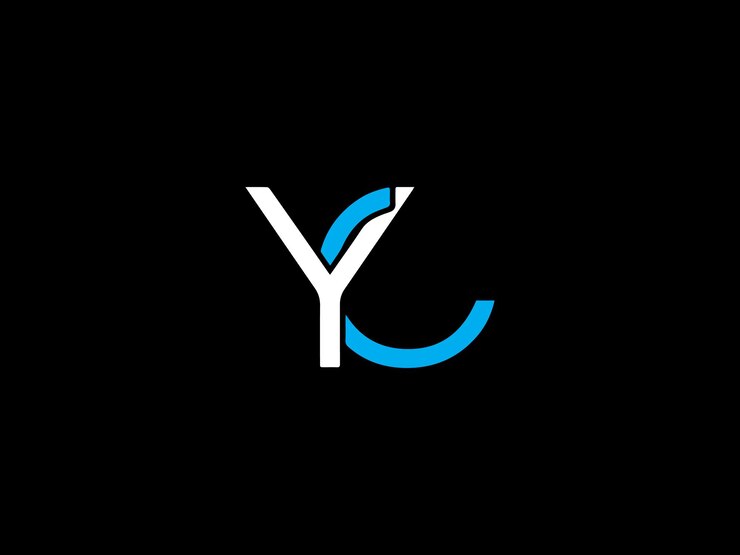 Vector un logo en blanco y negro con la letra y en él