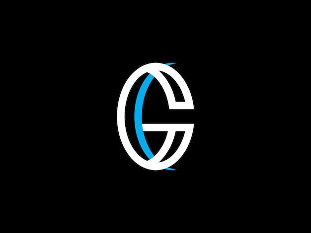 Un logo en blanco y negro con la letra g en el medio
