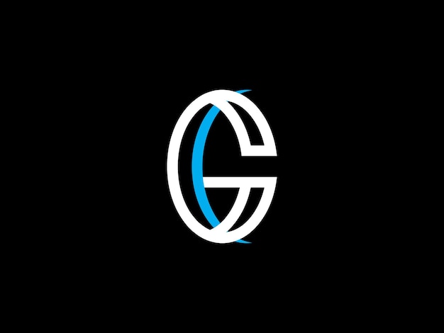 Un logo en blanco y negro con la letra g en el medio