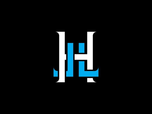 Un logo en blanco y negro con la letra h en él