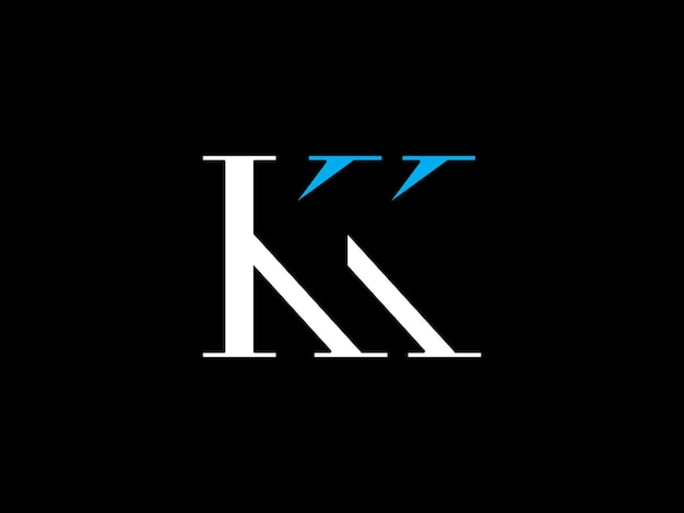 Un logo en blanco y negro con la letra k en él