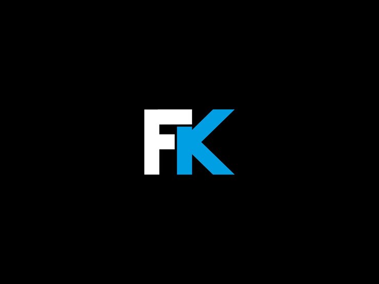 Vector un logo en blanco y negro con la letra k en él