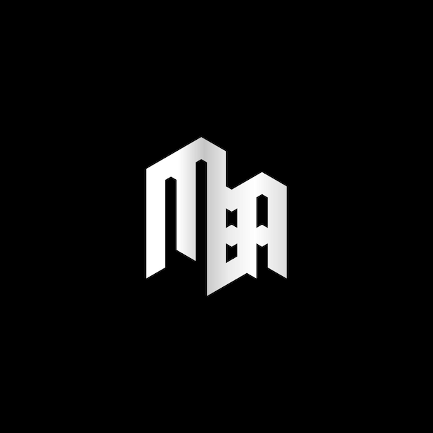 Un logo en blanco y negro con la letra mba