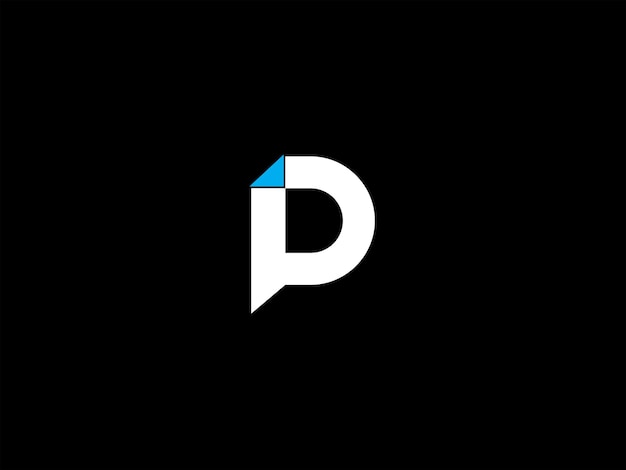 Un logo en blanco y negro con la letra p en él