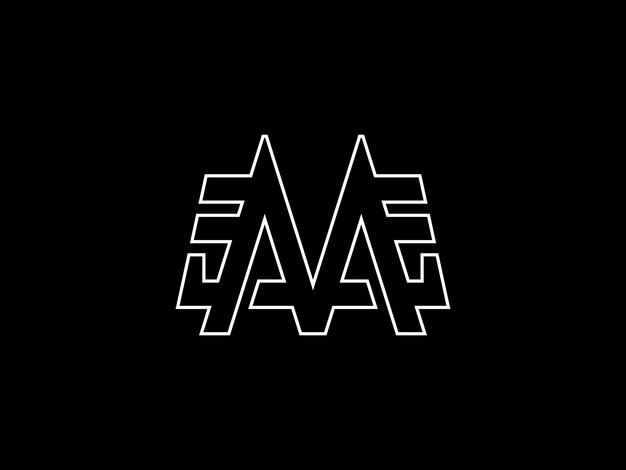 Un logo en blanco y negro con las letras e y f